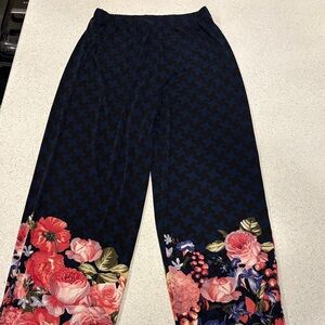 Floral Elegance Wide Leg Women's Pants